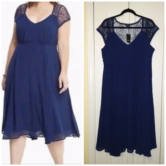 torrid | Dresses | Torrid Navy Chiffon Lace Yoke Midi Dress | Poshmark torrid | Dresses | Torrid Navy Chiffon Lace Yoke Midi Dress | Poshmark